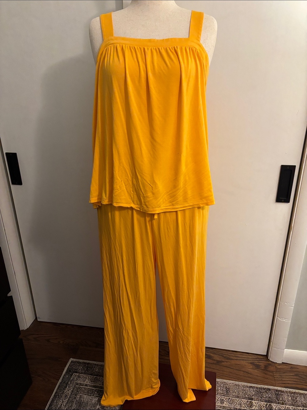 Lands' End Mustard Yellow Sleeveless Pajama Set